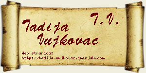 Tadija Vujkovac vizit kartica